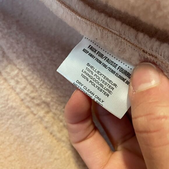 APPARIS Anne Faux-Shearling Moto-Style Jacket Pink - Picture 9 of 14